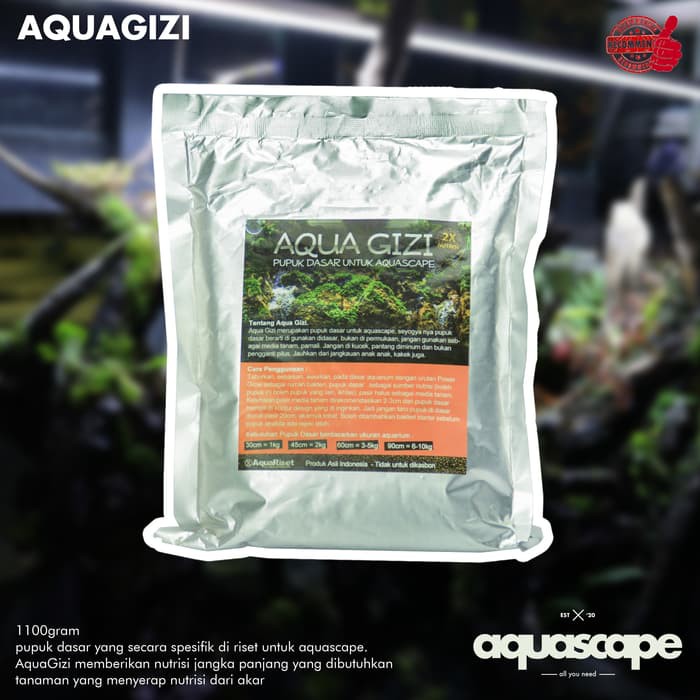 Pupuk dasar aqua gizi aquagizi untuk aquascape 1kg