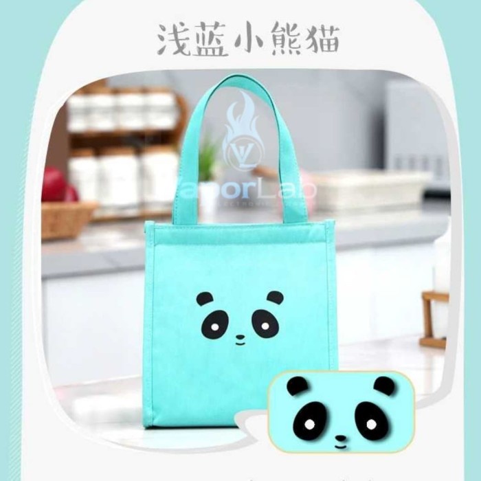 tas bekal kotak aluminium lunch bag polos tempat lunch box U9V1 impor tote bag Lunch Cooler tahan ma