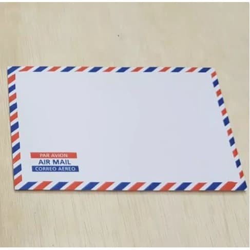 

MENYURAT-SURAT- AMPLOP PAPERLINE GARIS 104 AIRMAIL PACK -SURAT-MENYURAT.