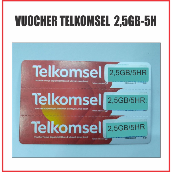 VOUCHER DATA INTERNET TELKOMSEL 2,5GB