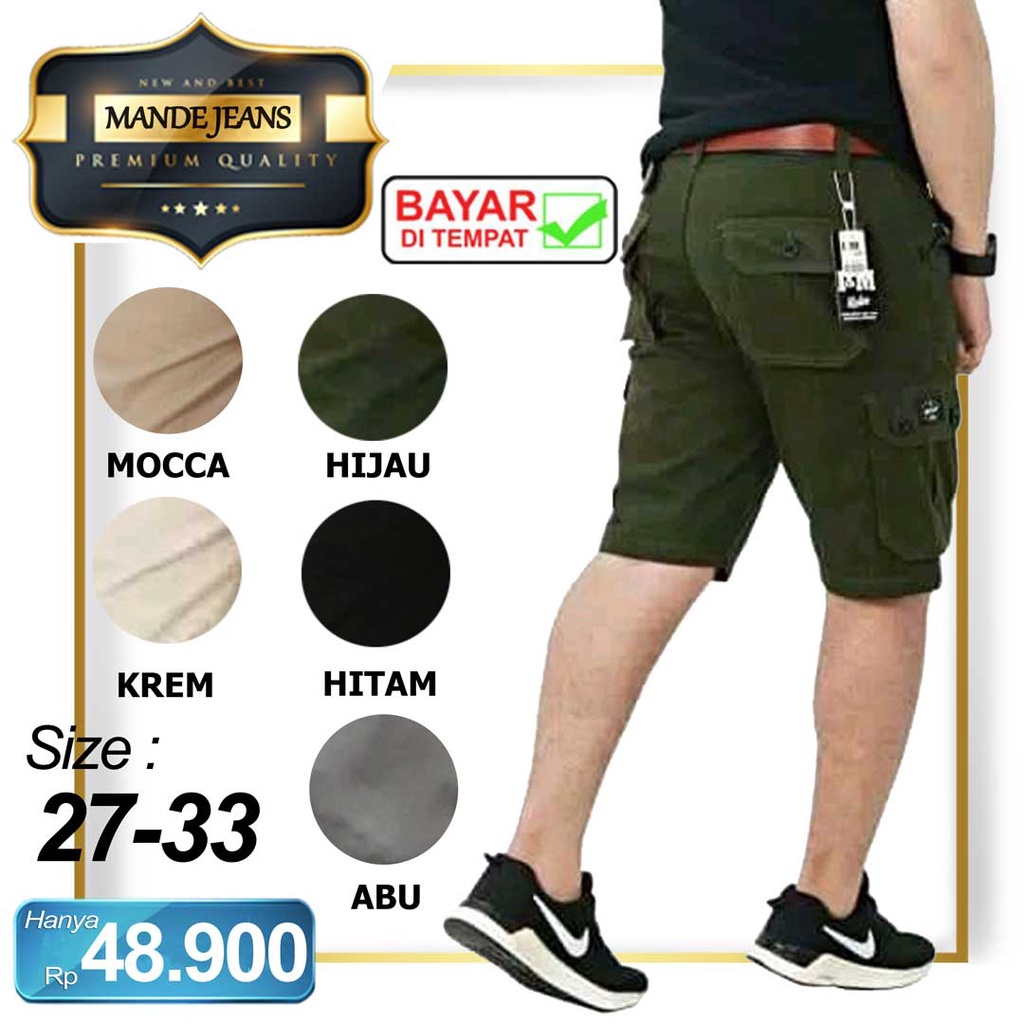 Celana pendek cargo pria terlaris