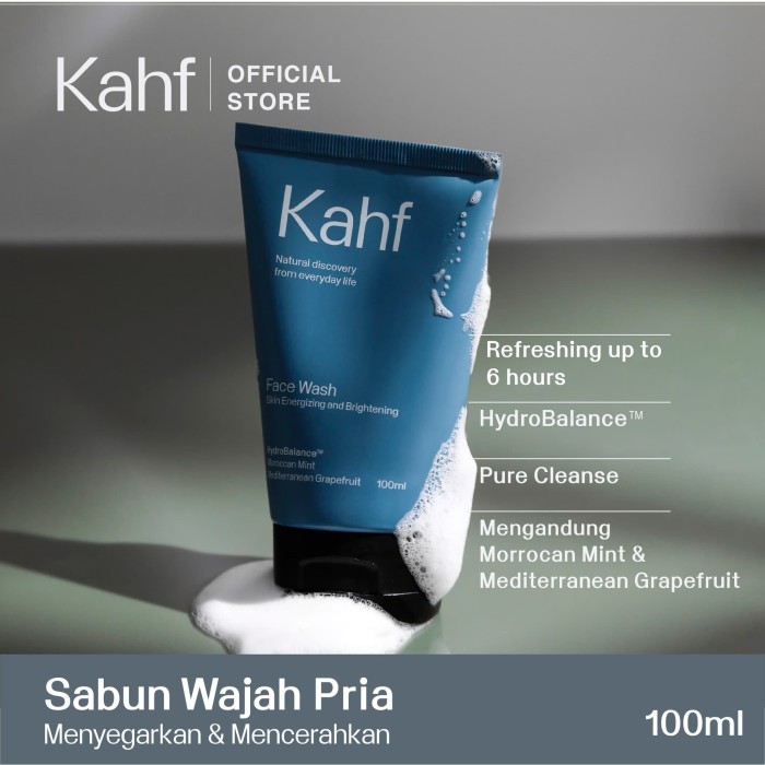 Jual KAHF Skin Energizing and Brightening Face Wash 100 ml Sabun Muka Khusus Pria Cowok Laki