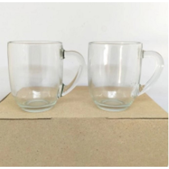 gelas kaca bening polos kopi - 1 pcs