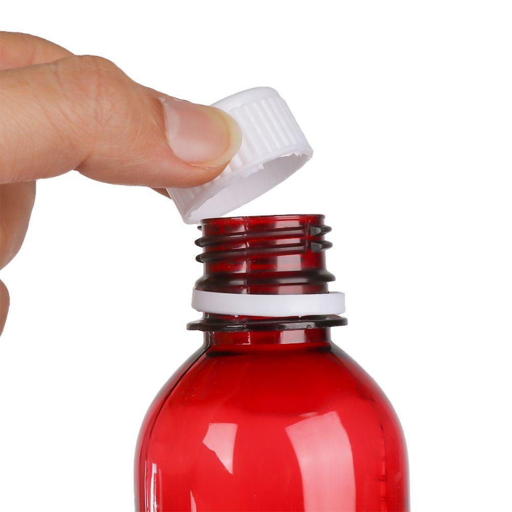 Solighter 5Pcs Botol Kosong Segel Travel Botol Isi Ulang Dispenser Shampoo Dengan Sampel Cairan Wisuda