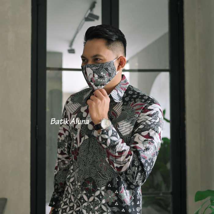 Batik Slim Fit Pria Lengan Panjang Premium Batik Pria Modern Solo Produksi Batik Aluna Gba 106