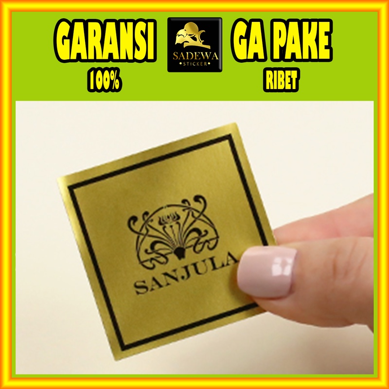 

SPGS 15 1-6 Cetak Stiker Logo Custom Sticker Label Olshop Gold Silver