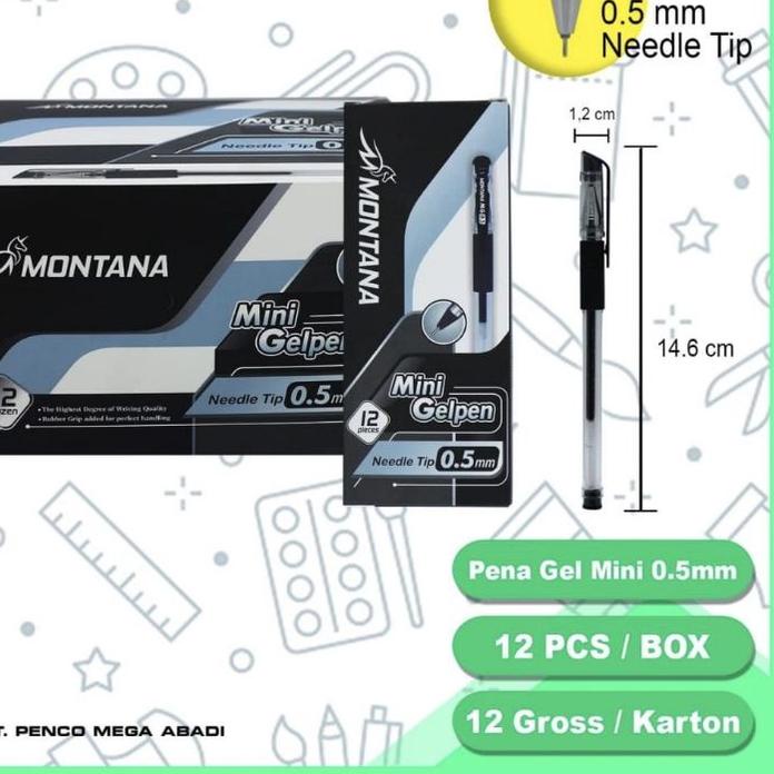 

✨PROMO (130gr) 1pak pulpen Pen GEL MONTANA 0.5mm isi 12pcs paling murah