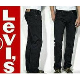 Celana Jeans Standar pria Levis 505 Black/ Blue Black / Bio Blith - Cokelat Muda, 28