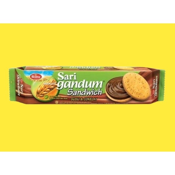 

BISKUIT SARI GANDUM SANDWICH COKLAT 115 gram