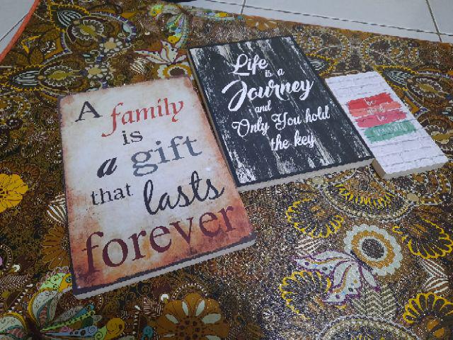 Walldecor Dekorasi Rumah Scandinavian Rustic Journey/ Poster Kayu Ukuran 20x30cm