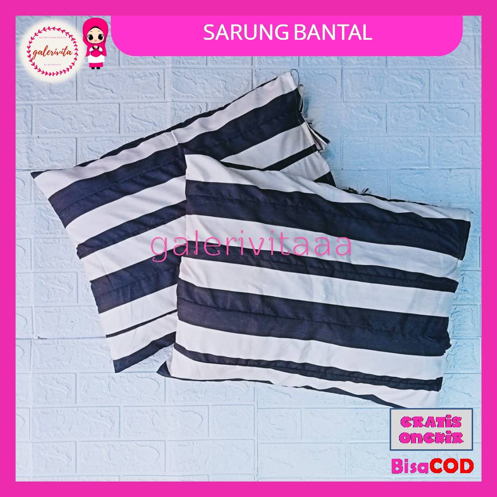 Sarung Bantal Tidur / Sarung Bantal Perca / Urung Bantal Guling Kapuk Ukuran 62 cm x 52 cm