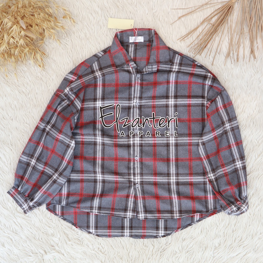 Kemeja Oversize | Kemeja Flanel Wanita Premium by Elzanteri