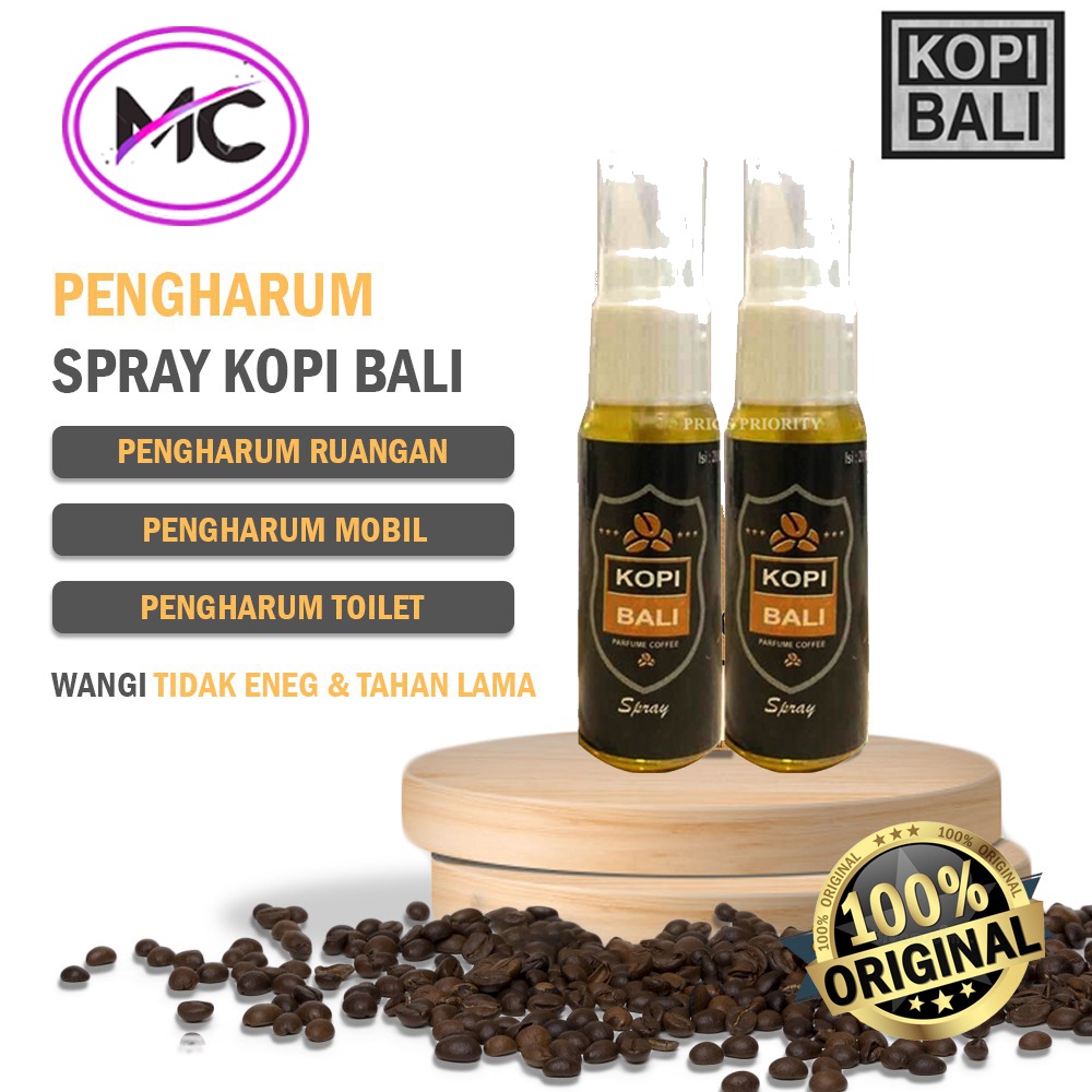 Parfum Kopi Bali Mobil Spray Pengharum Mobil Ruangan Pewangi Botol Ori 20ml Jaket Helm Kopi Aroma Kopi Relaksasi