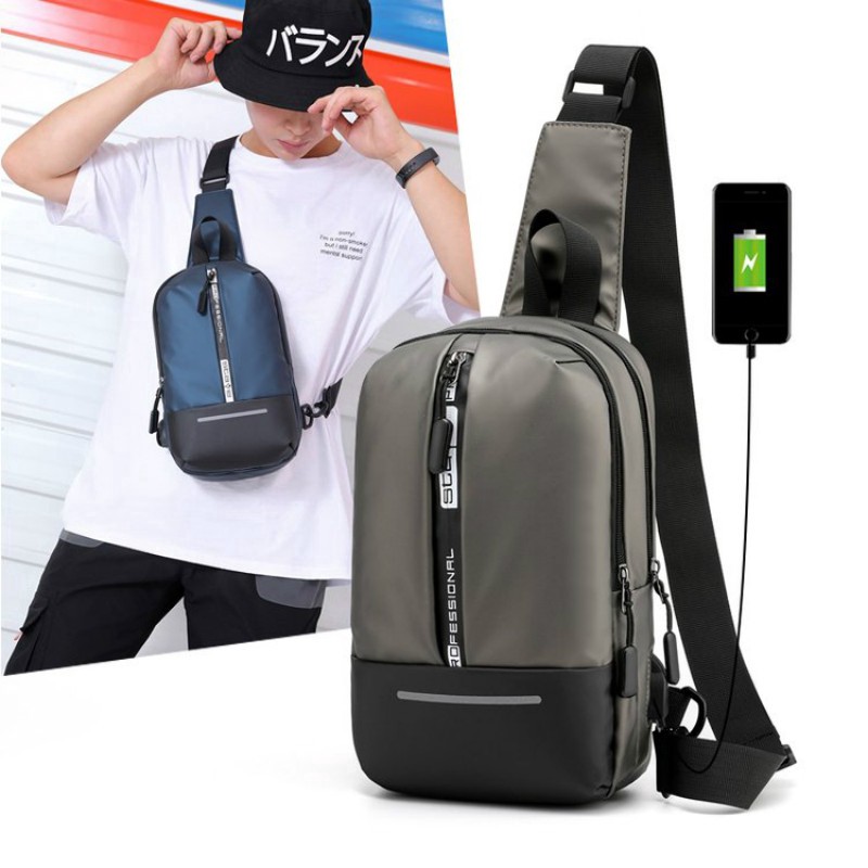 PROMO HOT TRM Waistbag Pria Waterproof Multufungsi  3 Zipper Y23K