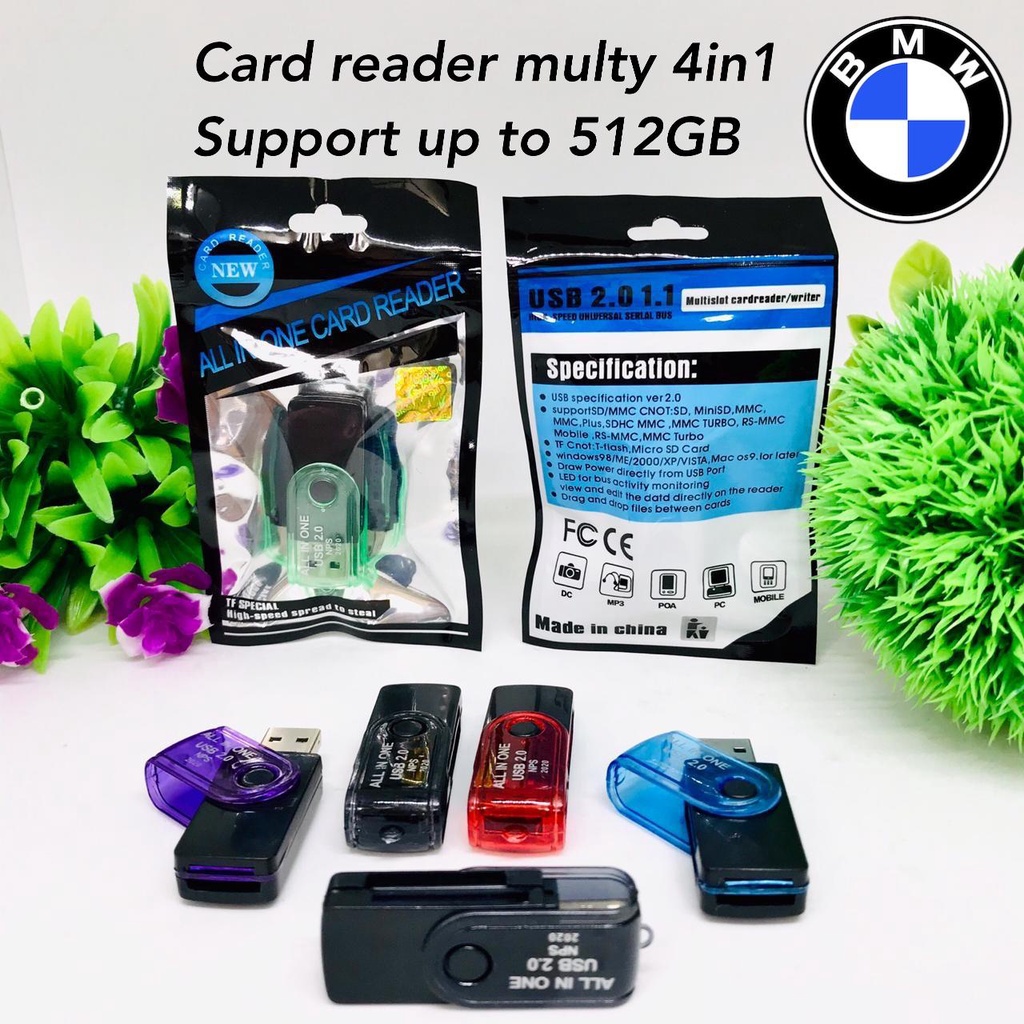 Card Reader multy 4in1  VIBOX ORIGINAL USB CARD READER MICRO SD Transfer Data Transmission Adapter Memory USB