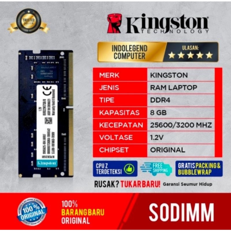 RAM KINGSTON SODIM DDR4 8GB PC3200