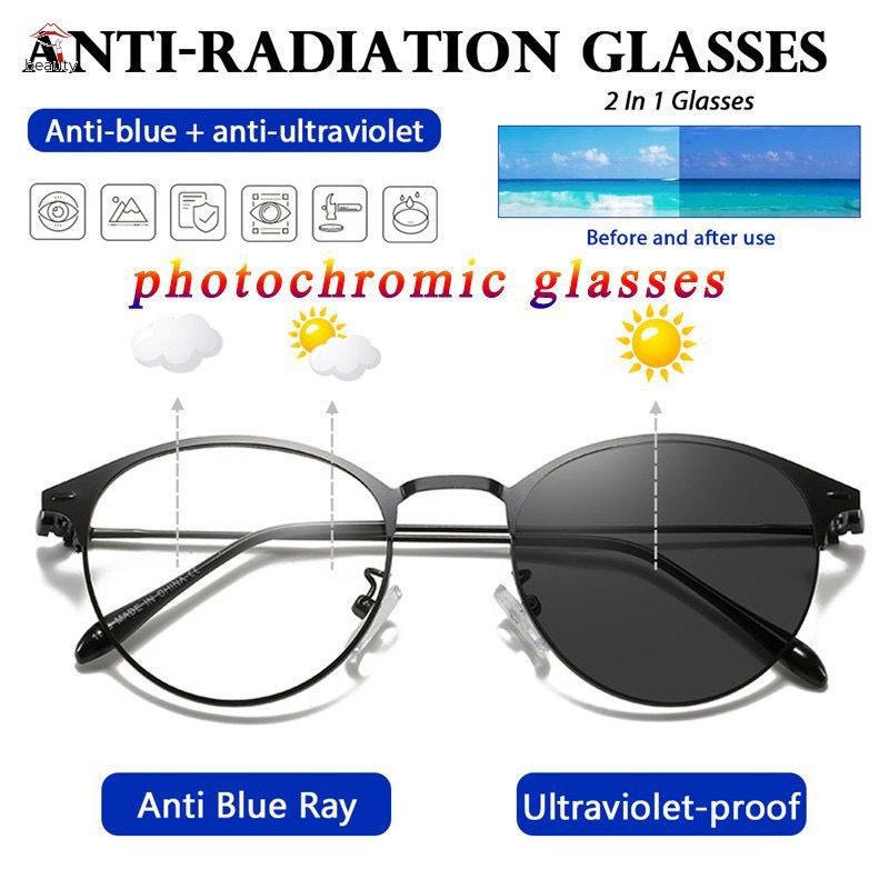 DENNOS GS-33 GS-58 KACAMATA POLARIZED UV 400 Photochromic 2 in 1 RETRO KOREAN SQUARE FASHION FRAME