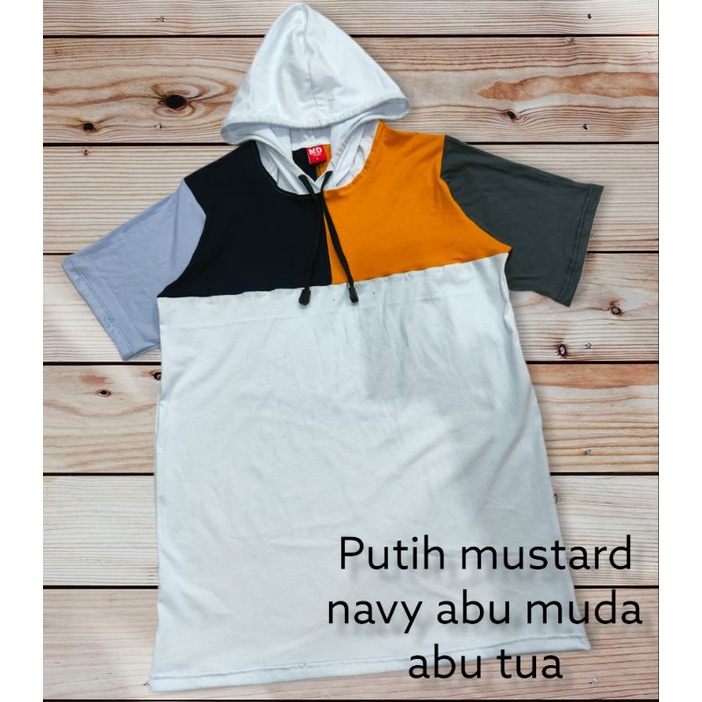 kaos Hoodie kombinasi polos