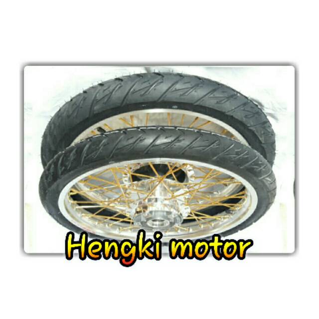 Velg vixion old warna silver full set plus ban baru