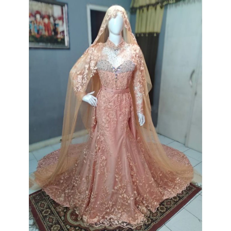 GAUN WEDDING BEREKOR PRADA GAUN WEDDING MEWAH MODERN//GAUN