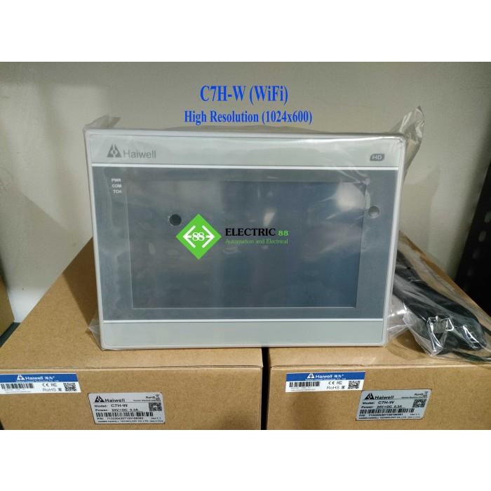 Huin | C7H-W Haiwell, Iot Cloud Hmi ( Hd Resolution 1024X600 ) + Wifi