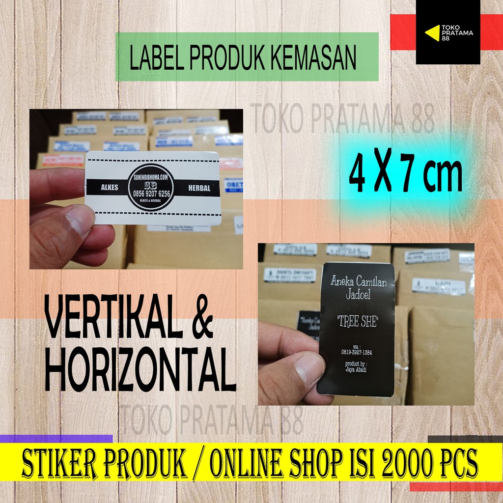 

Cetak Stiker Label Produk Kemasan Online Shop Ukiran 4x7 Isi 2000pcs Murah