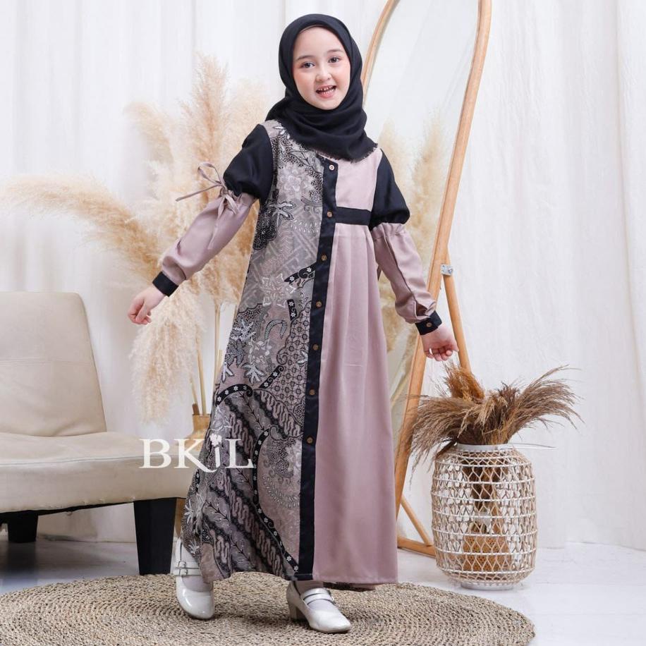 (MURAH) GAMIS ANAK KECE TERBARU GAMIS ANAK BATIK GAMIS ANAK KOMBINASI BATIK