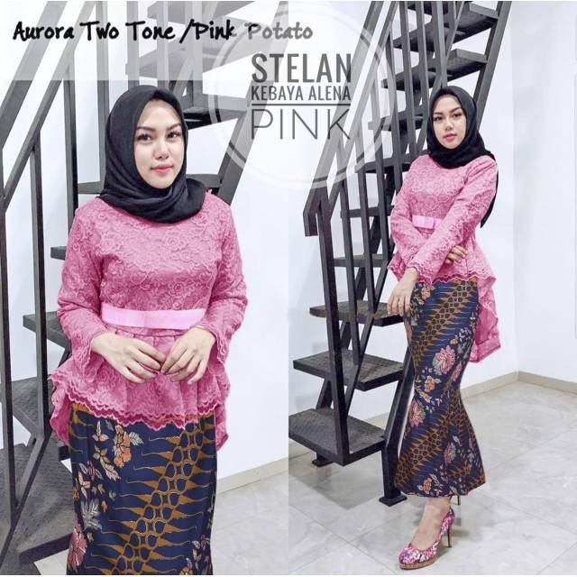 Stelan brukat rok duyung/stelan kebaya brukat rok duyung