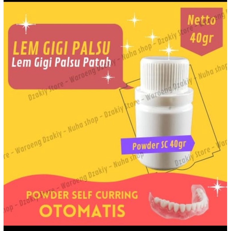Lem Gigi Palsu Tahan Lama Permanen (powder) 50 gr