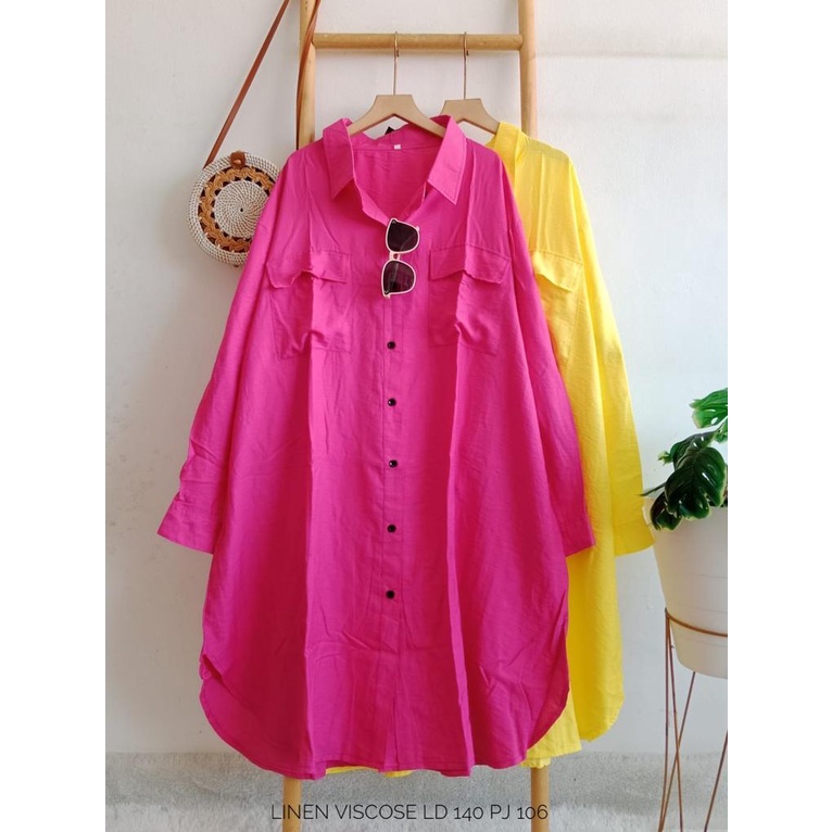 ATASAN TUNIK LINEN VISCOSE - TUNIK CANTIK MODEL TERBARU