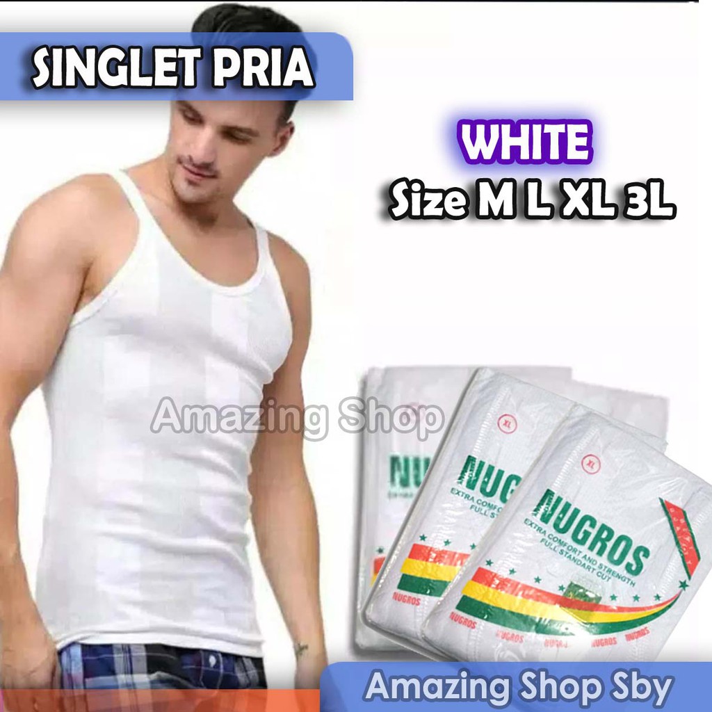 Singlet Pria Dewasa Kain Salur | Kaos Dalam Pria Nutex Nugros Arditex Murah