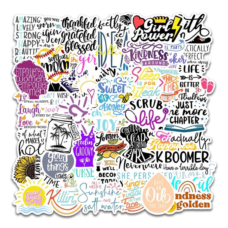 Jual Sticker English Phrases/Sticker Kata Kata/Quote Sticker/Tumbler