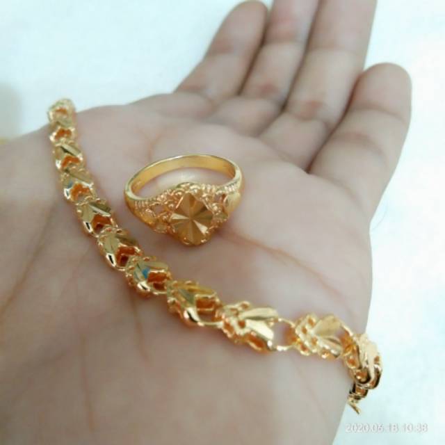 XUPING EMAS GELANG + CINCIN DEWASA