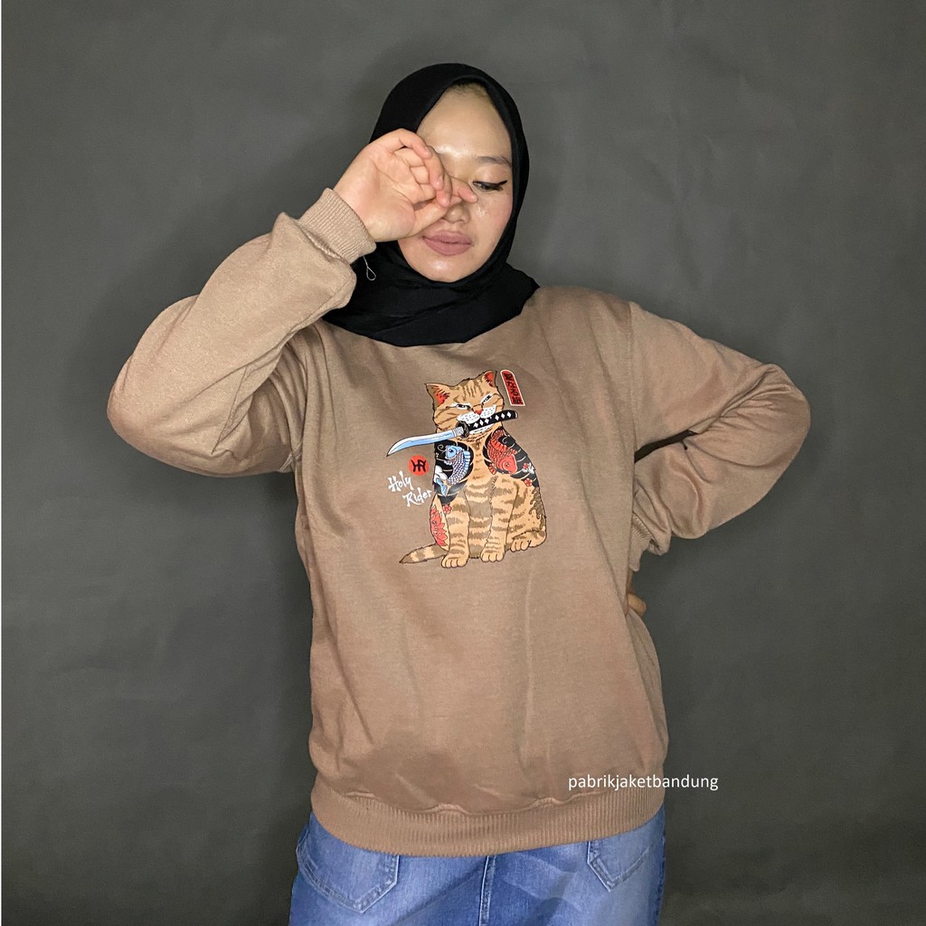 Cat Sweatshirt Holyrider // Sweatshirt Basic fashionable