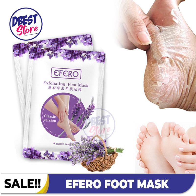 DBEST - [ BISA COD ] EFERO Foot Mask Masker Kaki Pengelupas Kulit Mati &amp; Perawatan kaki Tumit Kering dan Pecah2