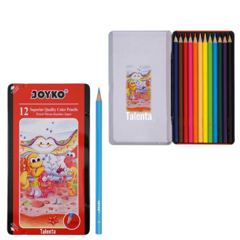 Pensil Warna Joyko CP12TC Kaleng 12 Warna