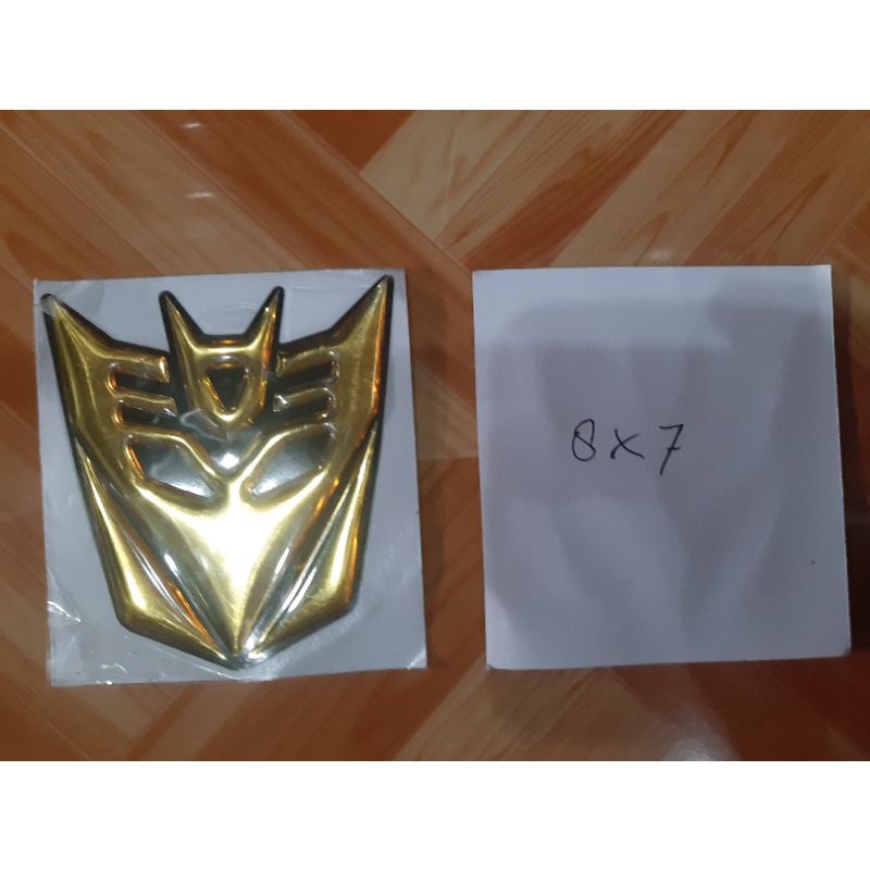 Stiker Transformer Gold Timbul/Emblem