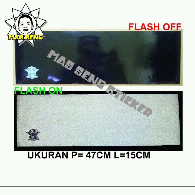 sticker bunglon reflektif plat mobil