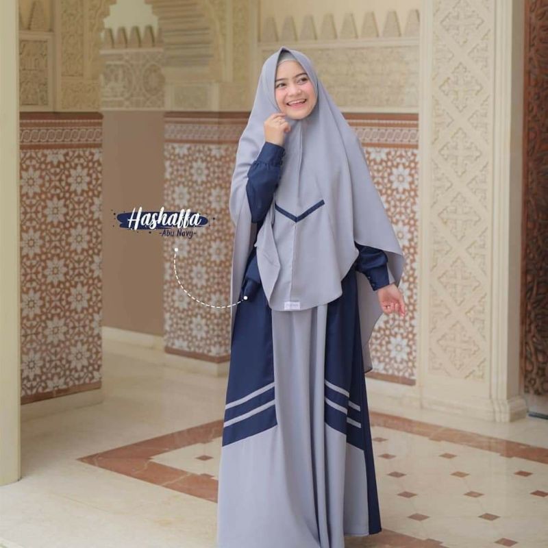 Gamis set HASHAFFA SET original brand Gerai Saffa PRELOVED