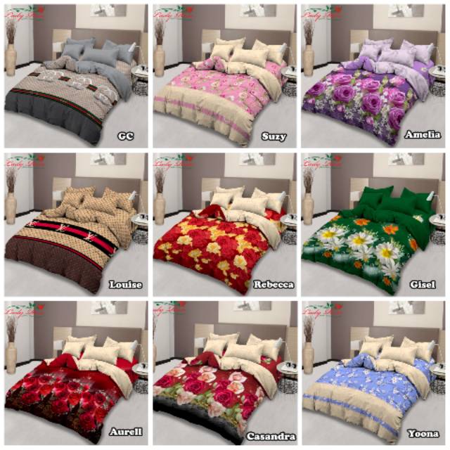 Bedcover Lady Rose 180x200 Rumbai Gisel Casandra Rebecca Amelia Suzy Yoona Bed Cover 180 Shopee Indonesia