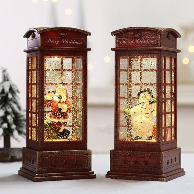 Kotak Musik Natal Bola Kristal1864 Snow globe Salju Sovenir Kado Natal