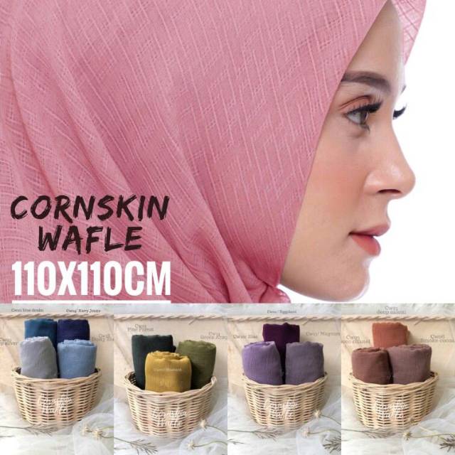 Jilbab square cornskin wafle part 1