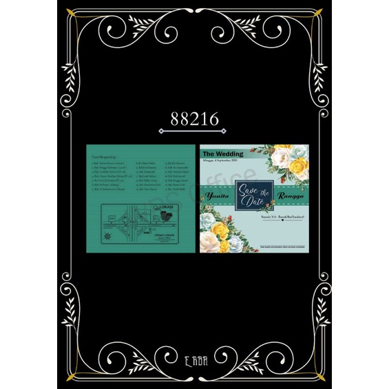 Blangko Undangan Erba /Kartu undangan Murah kode 88216