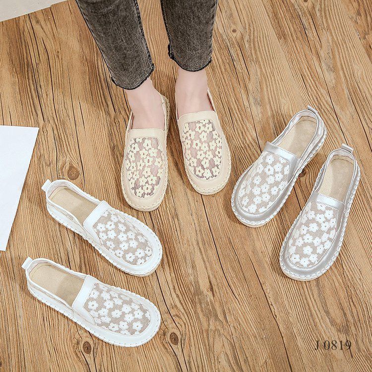 SEPATU WANITA LOAFERS SHOES  BROKAT ANIYA 0819