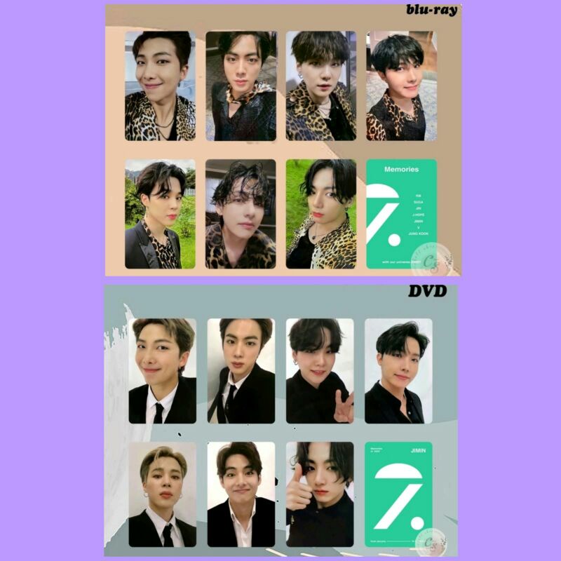 Album Photocard (PC) V TAEHYUNG, JIN, JIMIN, SUGA, J-HOPE, RM, JUNGKOOK MEMORIES 2020,  DVD,  BLURAY