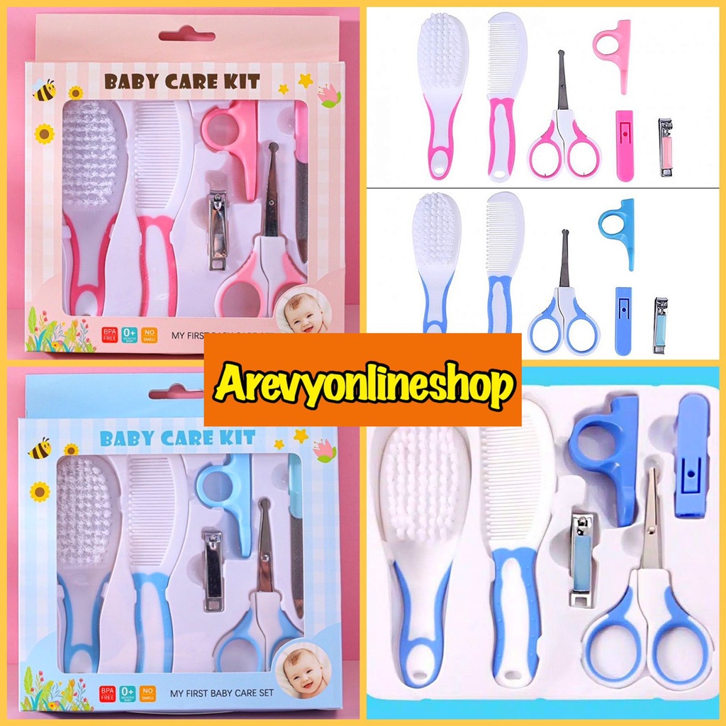 Perlengkapan Bayi Set Newborn 6in1 Baby Care Kit Baby Care Manicure Kit Set Perlengkapan Perawatan Gunting Kuku Sisir Bayi