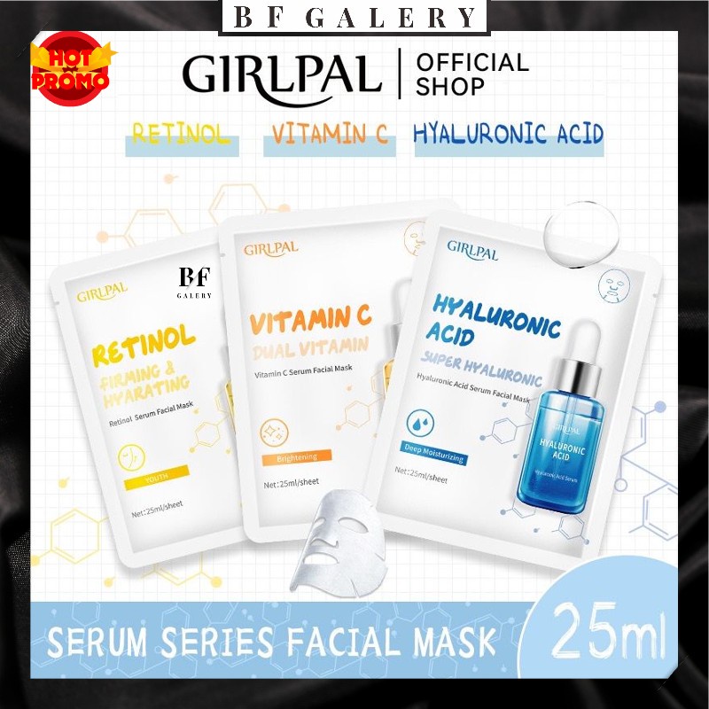 BFS005 GIRLPAL Serum Sheet Mask / Masker Wajah FaceMask Skincare Sudah BPOM Moisturizing Serum Mask