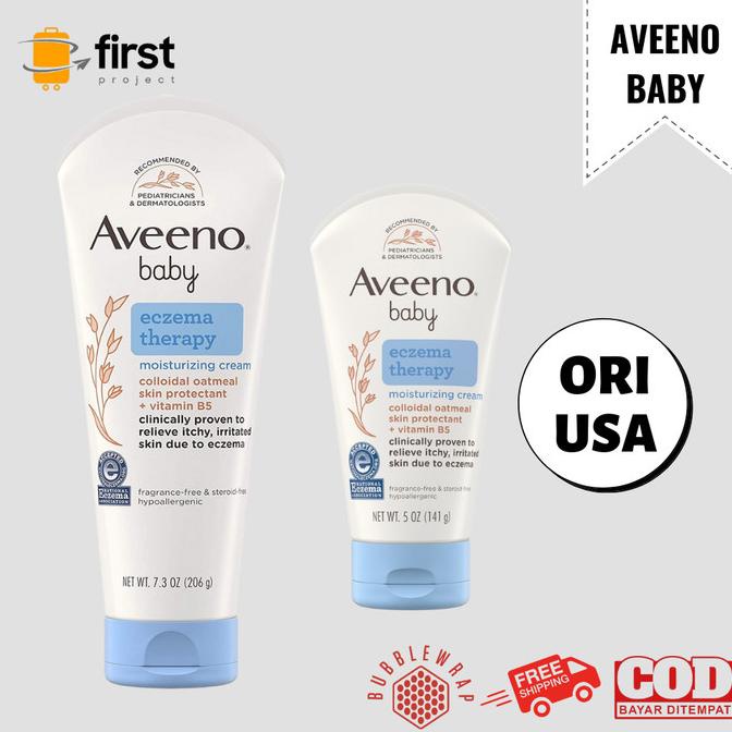 AVEENO Baby Eczema Therapy Moisturizing Cream Lotion Krim Bayi Eksim