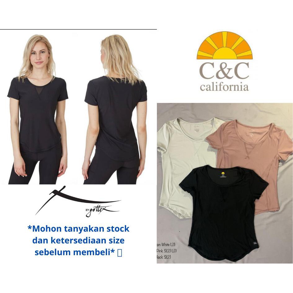 Kaos Olahraga Spandex Wanita C&C - Gottex (zumba, fitness, yoga)