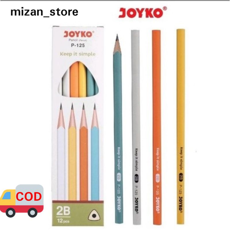 

PENSIL 2B JOYKO PB 125 DESAIN WARNA WARNI ( SATUAN)